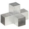 vidaXL Stolpesko X-form galvanisert metall 91x91 mm