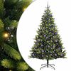 vidaXL Kunstig leddet juletre med 300 LED-lamper Gr&oslash;nn 180 cm