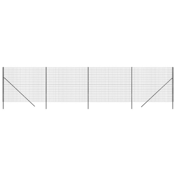 vidaXL Nettinggjerde antrasitt 1,6x10 m galvanisert st&aring;l