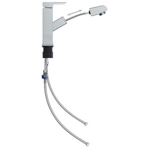 vidaXL Badekran med uttrekkbar funksjon og kromfinish 157x172 mm