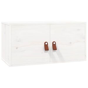 vidaXL Veggskap hvit 60x30x30 cm heltre furu