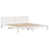 vidaXL Seng med bokhylle uten madrass hvit 180x200 cm heltre furu