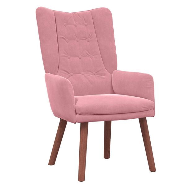 vidaXL lenestol Rosa 63 x 67 x 94 cm Fløyel