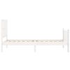 vidaXL Sengeramme uten madrass hvit 90x200 cm heltre furu