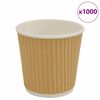 vidaXL Papir kaffekopper 1000 stk 4oz 100 ml brun