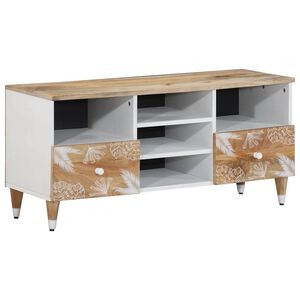 vidaXL TV-benk 100x33,5x46 cm heltre mango