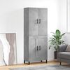 vidaXL Highboard betonggr&aring; 69,5x34x180 cm konstruert tre