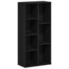 vidaXL Bokhylle svart eik 50x25x104 cm konstruert tre