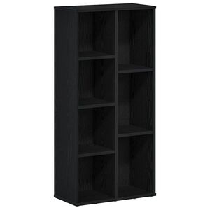 vidaXL Bokhylle svart eik 50x25x104 cm konstruert tre