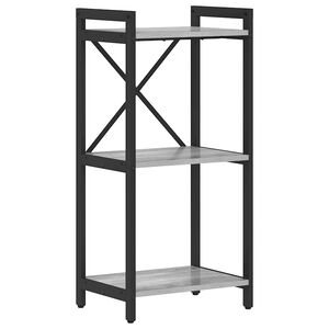 vidaXL Bokhylle 40 x 30 x 85 cm Konstruert tre Gr&aring; sonoma
