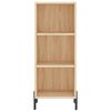 vidaXL Highboard sonoma eik 34,5x34x180 cm konstruert tre