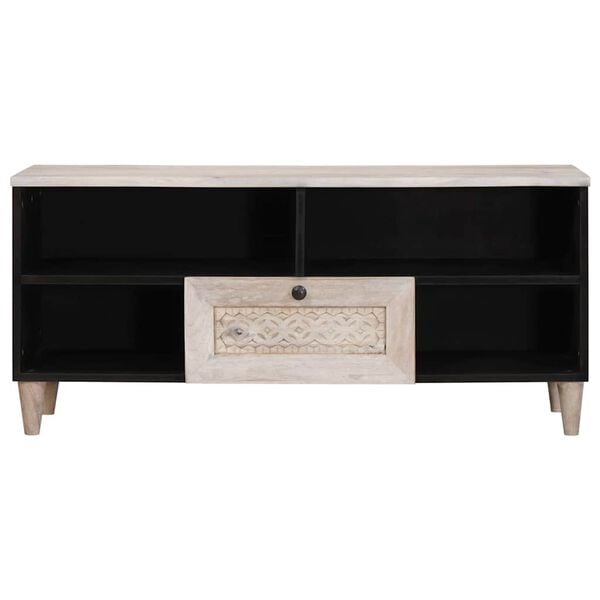 vidaXL TV Enheter med skuff Hvit 105 x 33 x 46 cm Konstruert tre