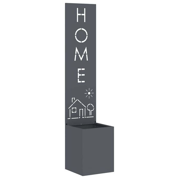 vidaXL Hageprivat skjerm Fretwork Antrasitt 32 x 140 cm Kaldvalsestål