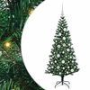 vidaXL Kunstig Forh&aring;ndsopplyst Juletre gr&oslash;nn 120 cm PVC og metall