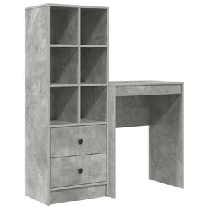 vidaXL Skrivebord Betonggr&aring; 105,5 x 34 x 127 cm 2 stk.