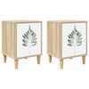 vidaXL Nattbordskap HANAU 2 stk. Sonoma eik 36 x 33 x 50 cm