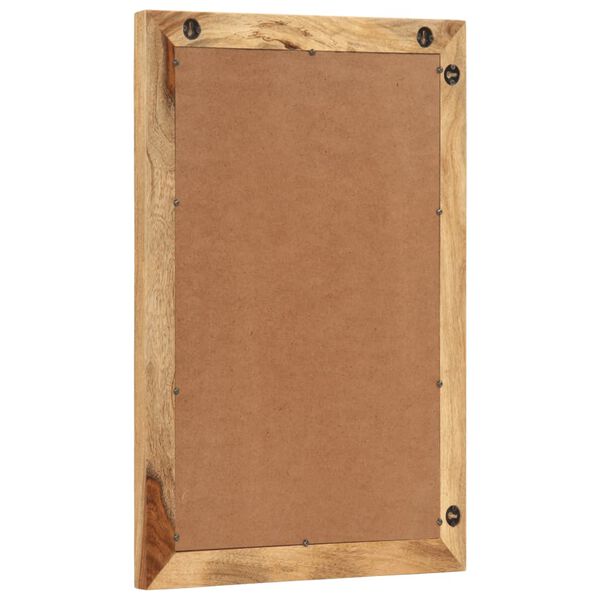 vidaXL Baderomsspeil 50x70 cm grov heltre mango og glass