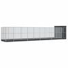 vidaXL Voliere med forlengelse s&oslash;lv 1037x203x216 cm st&aring;l