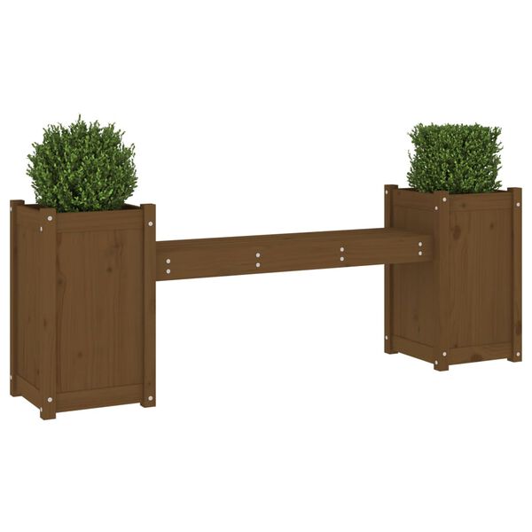 vidaXL Plantebenk honningbrun 180x36x63 cm heltre furu