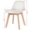 vidaXL Spisestoler 4 stk hvit plast
