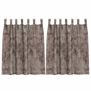 vidaXL Fl&oslash;yel Gardiner 2 stk. Cappuccino 140 x 140 cm Fl&oslash;yel