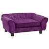 vidaXL Hundesofa burgunder 72x45x30 cm plysj