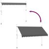 vidaXL Manuell uttrekkbar markise 400 cm antrasitt