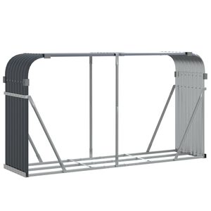 vidaXL Vedholder antrasitt 180x45x100 cm galvanisert st&aring;l