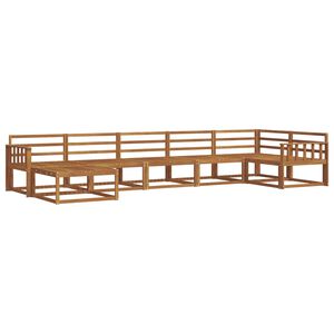 vidaXL Utend&oslash;rs sofa-sett 7 pcs Naturlig Solid akasietre