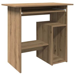 vidaXL Skrivebord artisan eik 80x45x74 cm konstruert tre