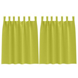 vidaXL M&oslash;rkleggende Gardiner med Ringer 2 pcs gr&oslash;nn 140 x 140 cm