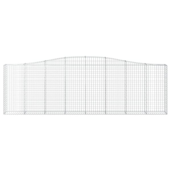 vidaXL Gabionkurver buede 4 stk 400x30x120/140 cm galvanisert jern