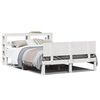 vidaXL Sengeramme med hodegavl hvit 120x200 cm heltre furu