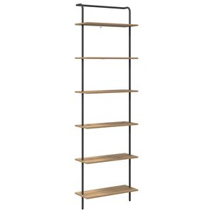 vidaXL Bokhylle 6 niv&aring;er 60 x 24 x 203 cm Konstruert tre Artisan Eik