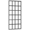 vidaXL Skyved&oslash;r ESG-glass og aluminium 90x205 cm svart