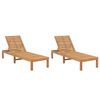 vidaXL Solsenger 2 stk heltre teak