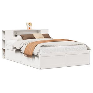 vidaXL Sengeramme uten madrass hvit 160x200 cm heltre furu