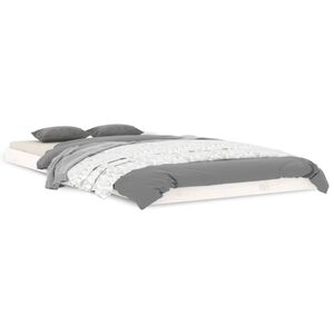 vidaXL Sengeramme hvit 100x200 cm heltre furu