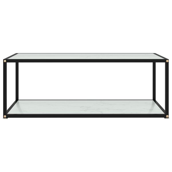 vidaXL Salongbord hvit 100x50x35 cm herdet glass