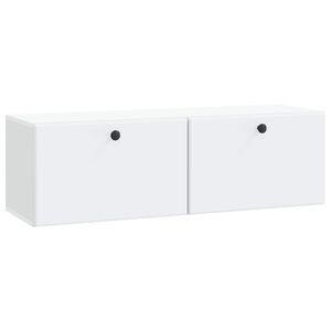 vidaXL Vegghengt TV skap 98 x 31 x 30 cm Hvit Konstruert tre
