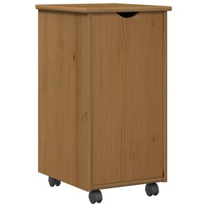 vidaXL Rullende skap Honning brun 34 x 39 x 65,5 cm Massiv furu