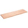 vidaXL Benkeplate til bad lysebrun 160x50x(2-4) cm behandlet heltre