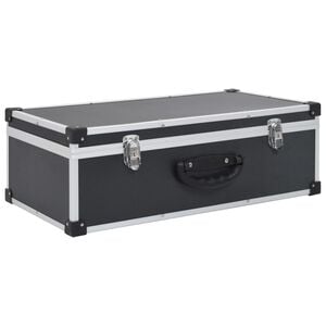 vidaXL CD-koffert for 80 CD-er aluminium ABS svart