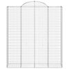 vidaXL Gabionkurver buede 18 stk 200x50x220/240 cm galvanisert jern