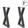 vidaXL Spisebordben 2 stk antrasitt 60 x (72-73,3) cm st&aring;l