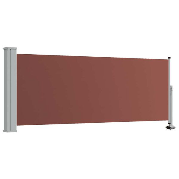 vidaXL Uttrekkbar sidemarkise 100x300 cm brun