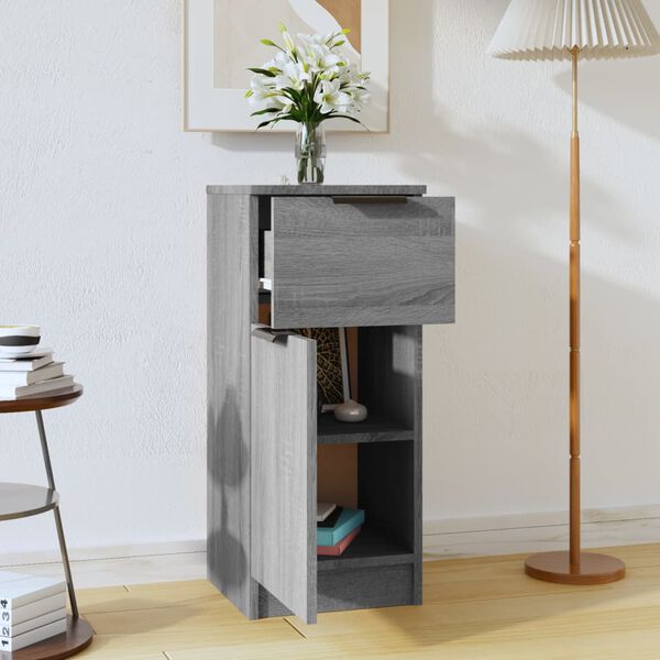 vidaXL Skjenk grå sonoma 30x30x70 cm konstruert tre