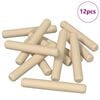 vidaXL Treplugger 12 pcs Brun &Oslash;8 x 50 mm Heltre