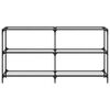 vidaXL Konsollbord med gjennomsiktig glassplate 158,5x30x81 cm stål