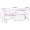 vidaXL TV-skap Acacia Brun Finish 100 x 33,5 x 46 cm Massiv mango tre